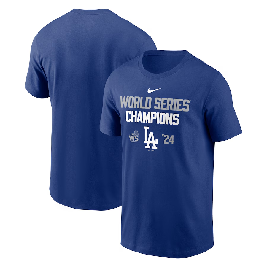 Men Los Angeles Dodgers 2024 MLB World Series Champions blue T shirts style 8